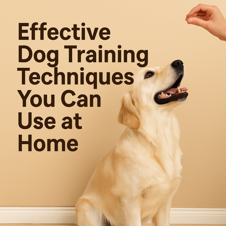 Effective Dog Training Techniques You Can Use at Home