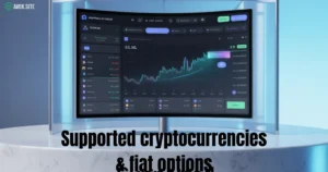 Supported cryptocurrencies & fiat options